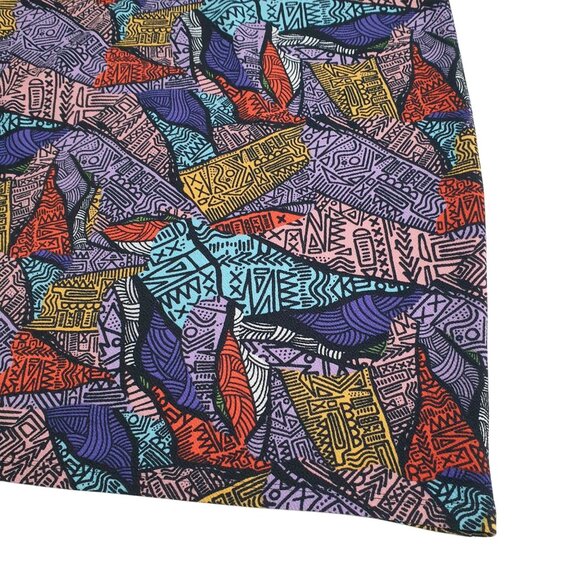 LuLaRoe Cassie Womens XL Geometric Pattern Pencil Skirt Fashion Colorful Stretch - Picture 2 of 6